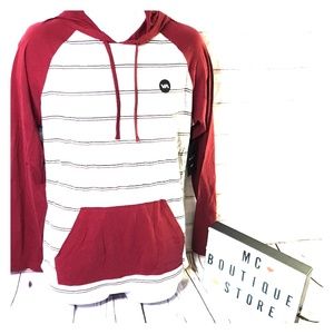 RVCA | Sweaters | Rvca Stripe Hood Long Sleeve For Men Size M | Poshmark